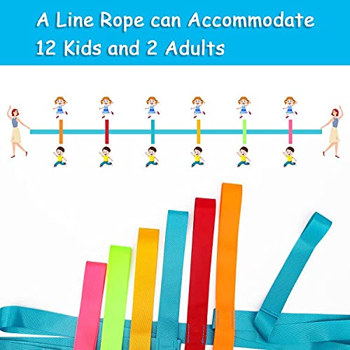 Winspeed Preschool Walking Rope For Daycare, Walking Rope For Student Safety Line Rope For Walking, Colorful Hands Walking Rope