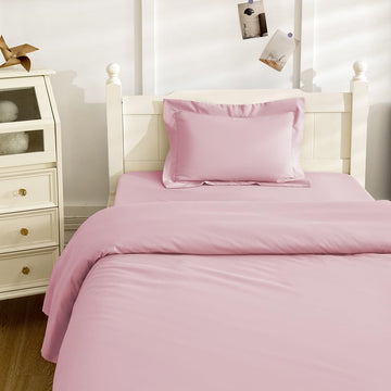 NookZuzu 3 Piece Toddler Sheet Set,Pink Basics Bed Sheet Set for Toddler,Microfiber 3-Piece Sheet Set Soft Breathable Crib Beddi