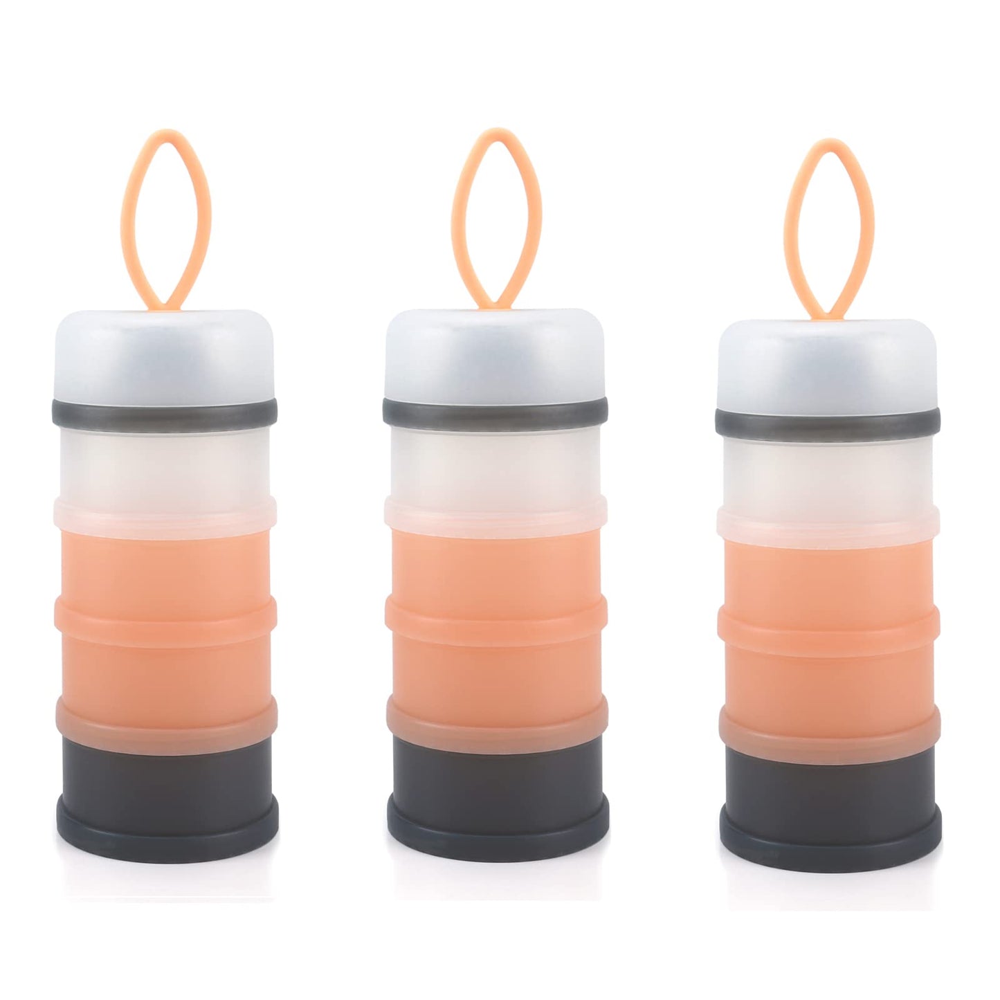 Accmor 3 Pack Baby Formula Dispenser On The Go, Stackable Formula Dispenser Formula Container To Go, Non-Spill Portable Milk Pow