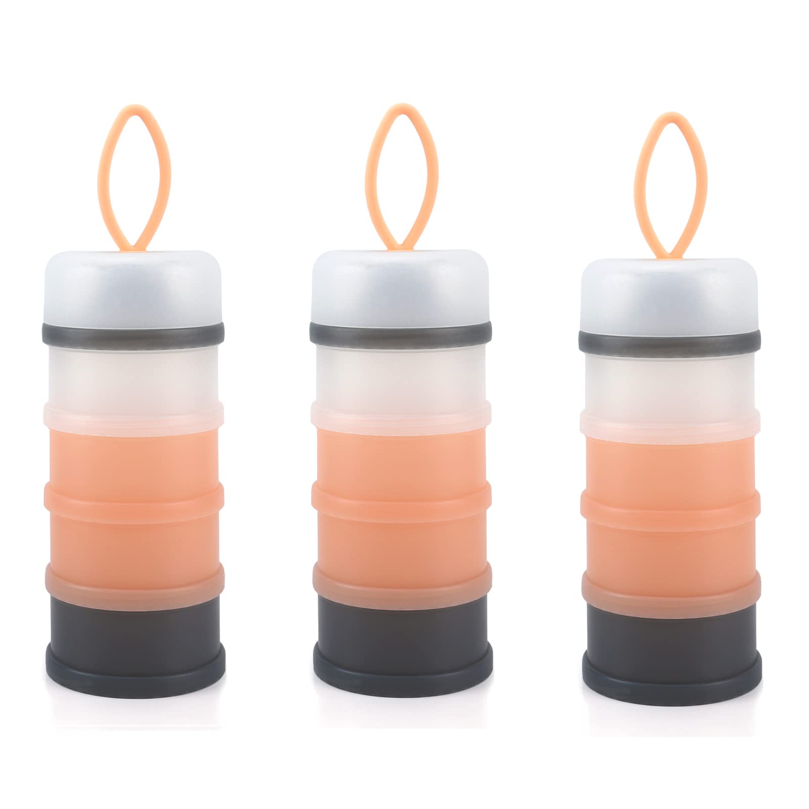 Accmor 3 Pack Baby Formula Dispenser On The Go, Stackable Formula Dispenser Formula Container To Go, Non-Spill Portable Milk Pow
