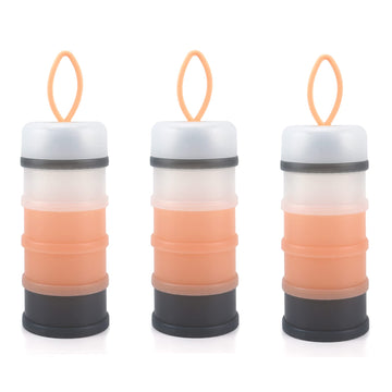 Accmor 3 Pack Baby Formula Dispenser On The Go, Stackable Formula Dispenser Formula Container To Go, Non-Spill Portable Milk Pow
