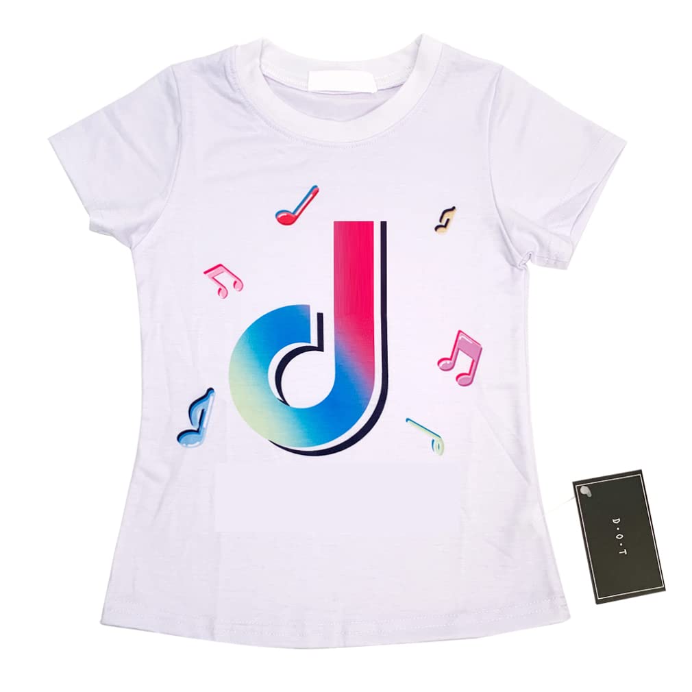 D.O.T 3Pcs Tic Toc Girl Skirt Sets T Shirt Top Bowknot Skirt With Bag Outfits (Pink, 2-3T)