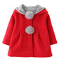 Urtrend Baby Girl'S Toddler Winter Coat Jacket Outerwear Ears Hoodie(Tag 12,Red)