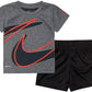 Nike Kids Boy'S Dri-Fit Dropset Tee & Shorts Set (Little Kids) Black 6 Little Kids