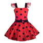 Dressy Daisy Girls Polka Dots Ladybug Dress Up Costume Birthday Halloween Christmas Fancy Party Outfit Size 3T Red