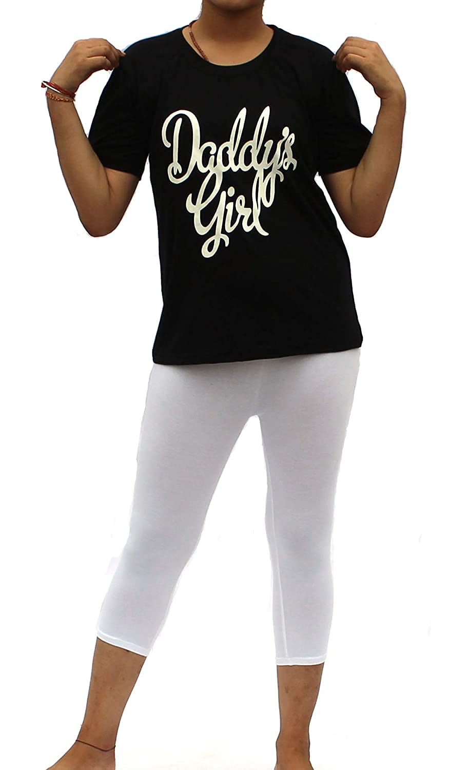 Piestar Combo Set of tShirt and Capri for Girls |Nightsuit | Nightwear |