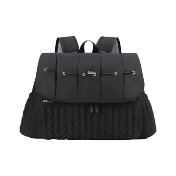 Convertible Diaper Bag Backpack, Waterproof Nappy Changing Bag, Travel Mummy Bag with Changing Pad, Shoulder Strap (BLACK)