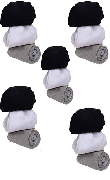 Digital Shopee Men & Women Ankle Length Cotton Socks Pack Of 15 Multicolored Free Size
