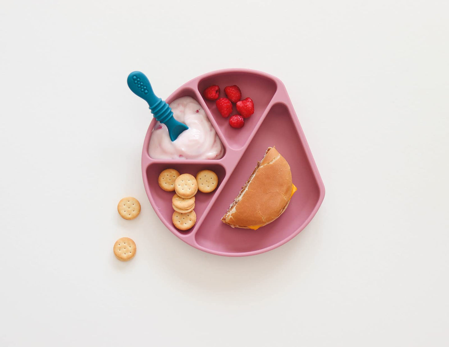 Otterlove Silicone Baby Plate With Suction Base - 100% Platinum Pure Lfgb Silicone With No Fillers - Bpa Free - Fits Most Highch