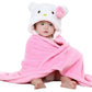BRANDONN New Born Baby Blanket Cum Baby Bath Towel Cum Baby Bath Robe with Kitty Hood