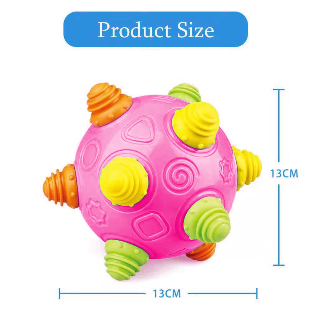 YMDLY Toys Toddler Baby Bouncing Sensory Ball - Sturdy Durable Crawling Ball Toy Fun Learning Ball Toy Two Modes Baby Music Ball