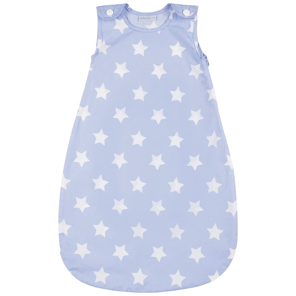 JoJo Maman Bebe Baby Sheet Sleeping Bag, Blue Star, 0-6 Months