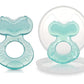 Nuby Silicone TeeThe-EEZ Teether with Bristles, Includes Hygienic Case, Aqua (Count of 2)