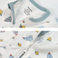 Teach Leanbh Baby Boys Girls 2 Pack Footless Pajamas Cotton Short Sleeve Printing Romper Sleep And Play 3-24 Months (Rocket, 12-