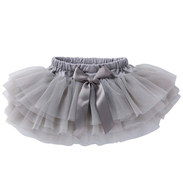 Anbaby Baby Girls Soft Tutu Skirt Toddler Ruffled Pants Diaper Cover Gray 12-24M