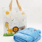 Babyholic Baby Hooded Wrapping, Bath Towel, Cotton Terry, Soft and Cosy, 80x80 cm, One Size (02 Years) (Sky)