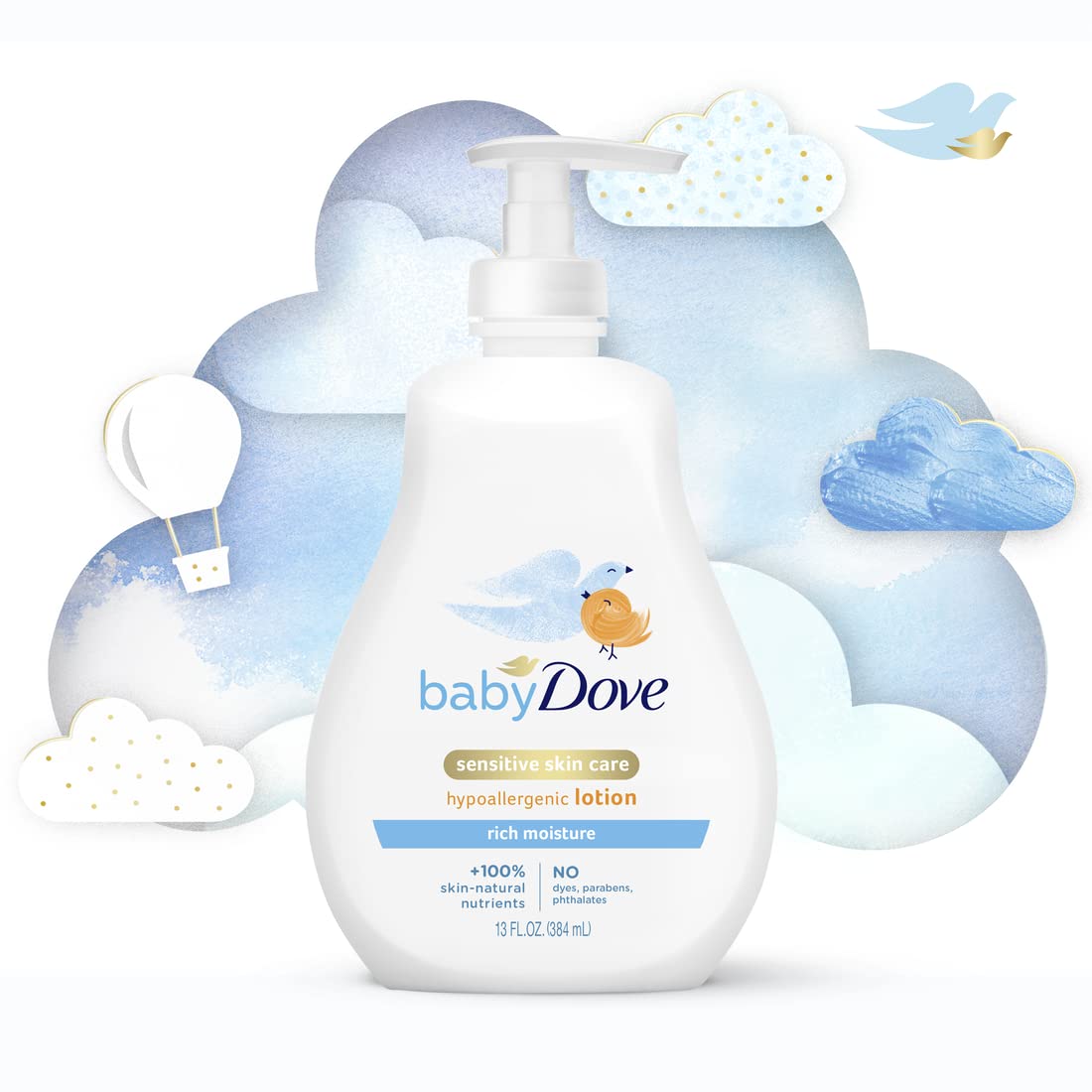Baby Dove Lotion, Rich Moisture, 13 Ounce (Pack Of 3)