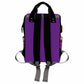Artsadd Personalized Diaper Bag Casual Shoulder Bag, Customized Yellow And Purple Nappy Backpack With Thermal Pockets Multifunct