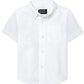 The Childrens Place Baby Boys And Toddler Boys Short Sleeve Oxford Button Down Shirt, White, 6-9 Months