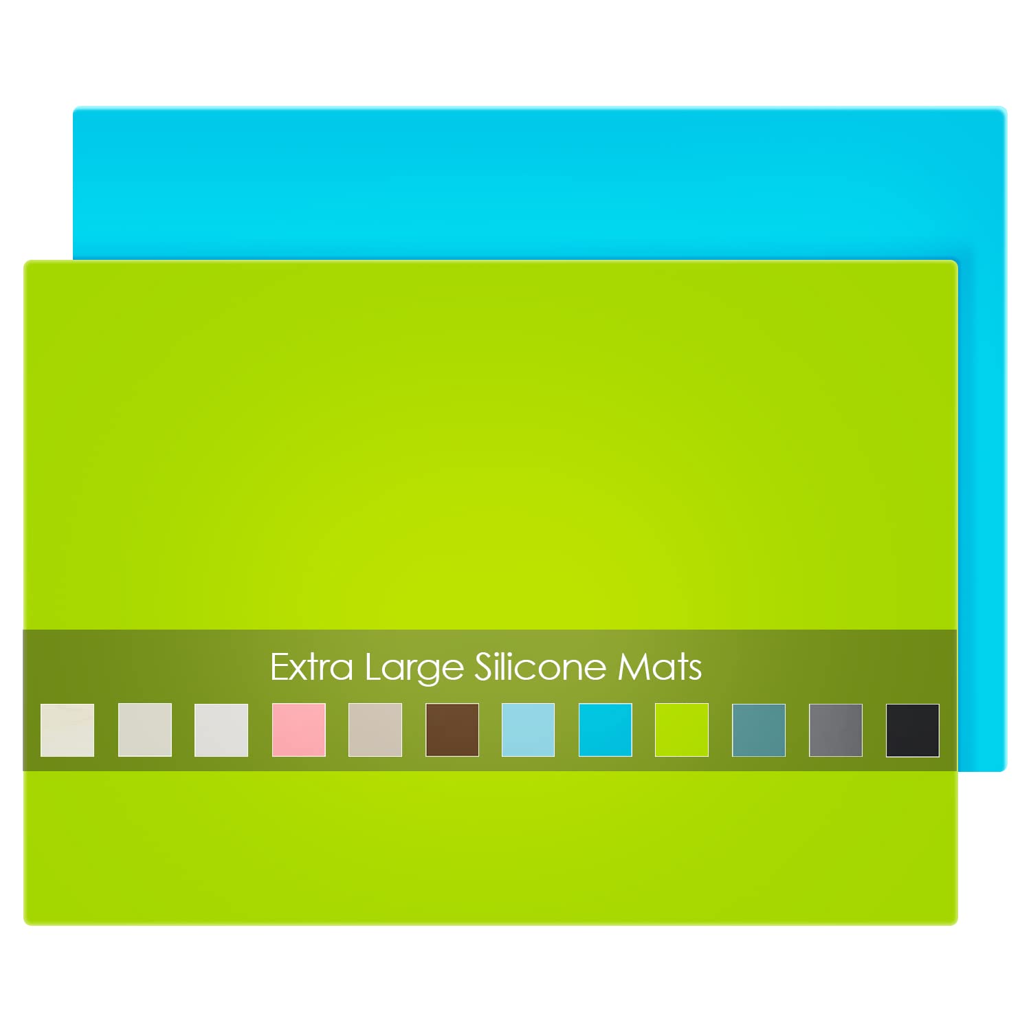 2 Pack Extra Large Silicone Mats For Crafts, Silicone Placemats For Dining Table Countertop Protector, Heat Resistant Baking Mat