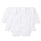 Burts Bees Baby Unisex Baby 5 Pack Essentials Solid L/S Bodysuits -Cloud - 12 Months