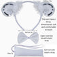 Kirei Sui Kids Animal White Sheep Ears Headband Bowtie Tail & Tutu Costume 4 Pieces Dress Up Set