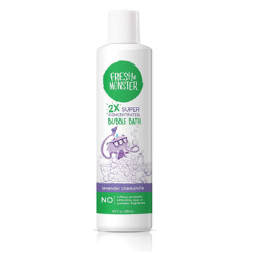 Fresh Monster Kids Foaming Bubble Bath  Hypoallergenic, Natural For Kids & Toddlers  Super Concentrated  Soothing Lavender Scent
