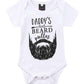 Mainesaka Newborn Baby Got My Mind On My Mommy Paws Funny Bodysuits Rompers Outfits Grey White 0-18M (Z-Daddy'S Little Beard, 12