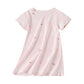 Uobzyaq Girls Stripes Nightgowns Cotton Sleep Shirts Sleepwear Princess Nightdress, Pink Bunny, 78 Years