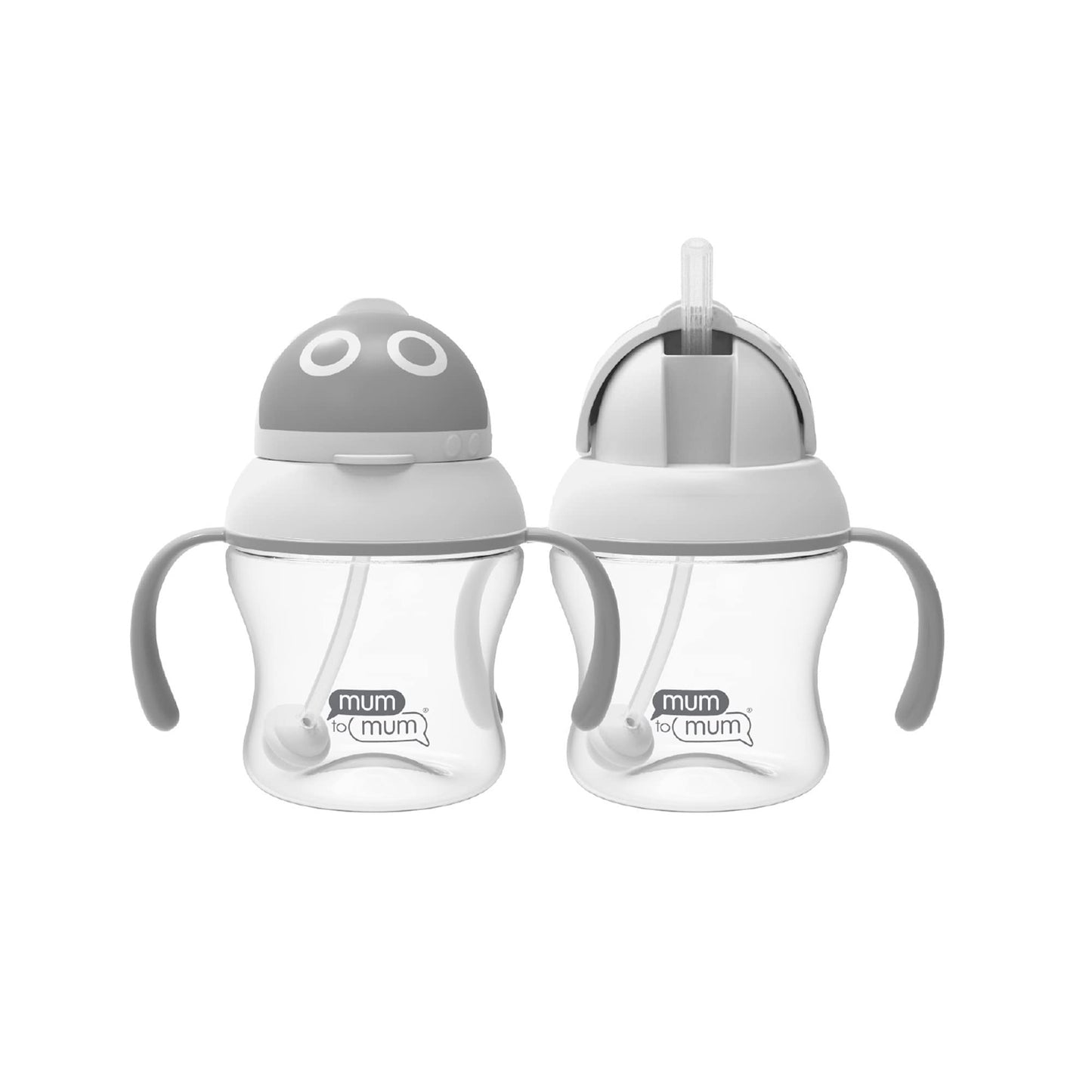 Mum To Mum Leak-Proof Easy-Drinking Space Robot Straw Cups 5Oz For 6+ Months, 2 Pack, Mm202A