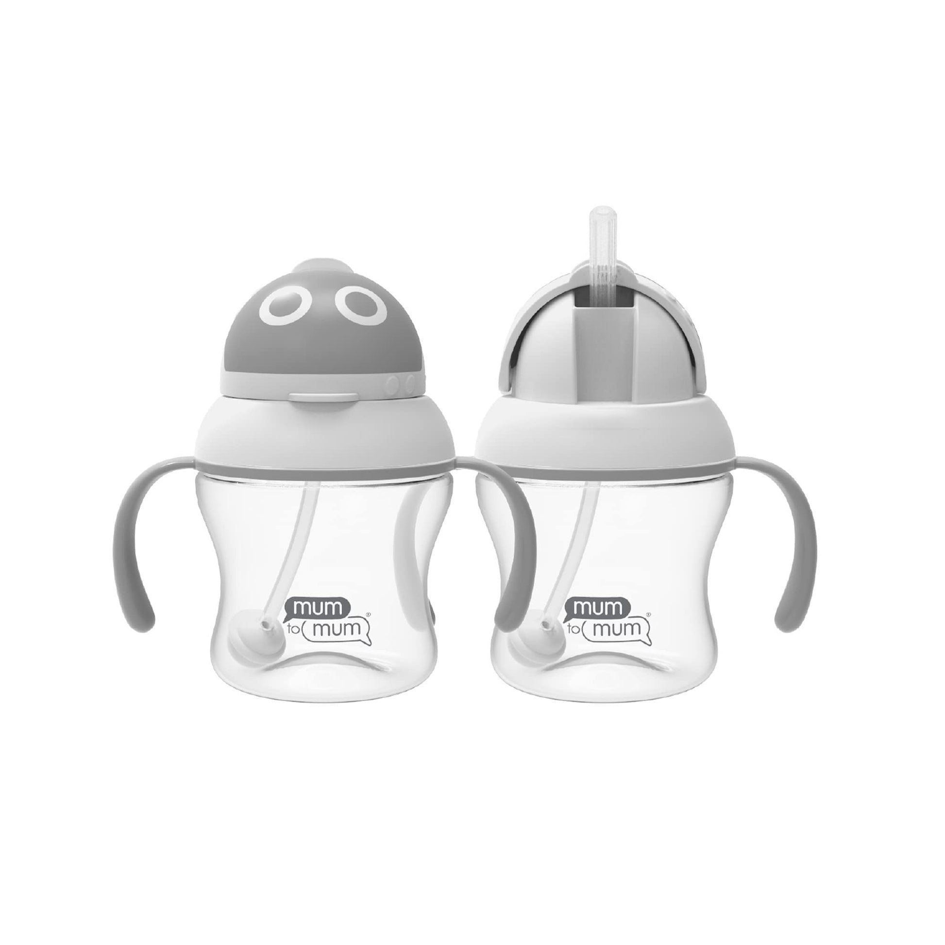 Mum To Mum Leak-Proof Easy-Drinking Space Robot Straw Cups 5Oz For 6+ Months, 2 Pack, Mm202A