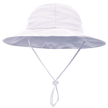 Simplikids White Baby Beach Hat Toddler Beach Hat For Girls Boys Sun Hat Toddler Uv Girls Boys Sun Hat 50+ Upf Sun Protective Wi