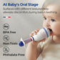 Evoceler Baby Toys, 2 Pac Bear Rattles & Shaker Toys with Teether, Sensory Toys for 0+M Babies, Soft Silicone BPA Free, Perfect