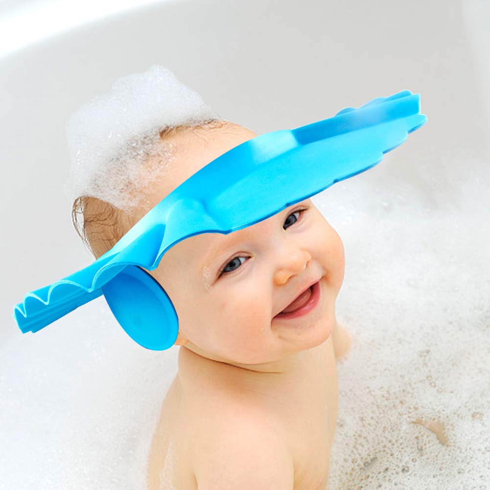 Febsnow Baby Shower Cap Bathing Cap - 3 Pcs Soft Adjustable Visor Hat Safe Shampoo Shower Bathing Protection Bath Cap For Toddle