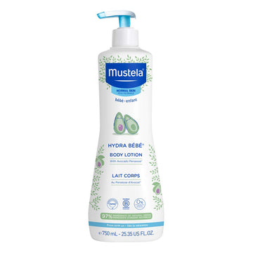 Mustela Hydra Bebe Body Lotion - Daily Moisturizing Baby Lotion With Natural Avocado, Jojoba & Sunflower Oil - 25.35 Fl. Oz.