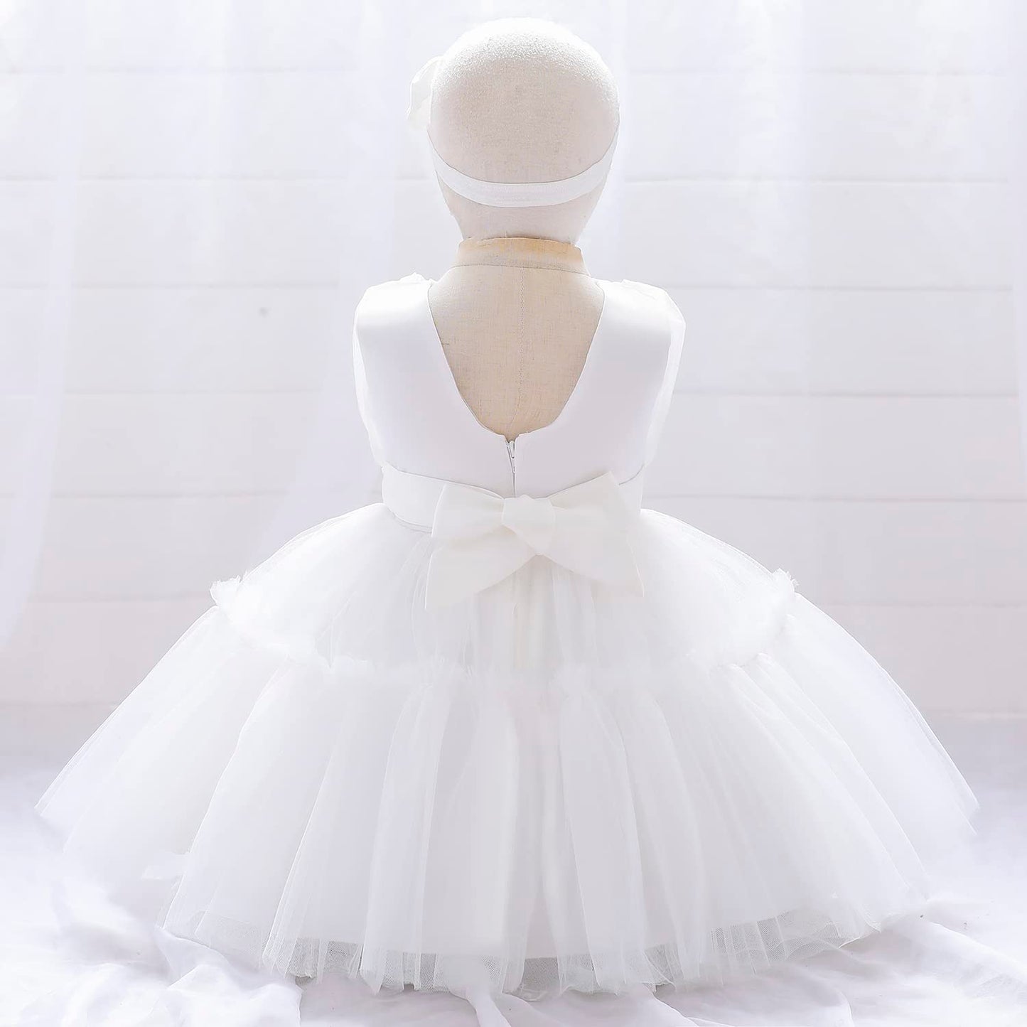 Tuiji Baby Girl Baptism Wedding Dresses Christening Dresses For Baby Girl 6 12 Months White Toddler Dresses 70