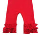 Owlfay Toddler Little Girls Baby 1St Valentines Day Romper Icing Ruffle Bottoms Long Sleeve Jumpsuit Playwear Pants Floral Print