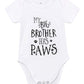 Mainesaka Newborn Baby Got My Mind On My Mommy Paws Funny Bodysuits Rompers Outfits Grey White 0-18M (Z-My Big Brother Has Paws,