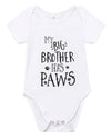 Mainesaka Newborn Baby Got My Mind On My Mommy Paws Funny Bodysuits Rompers Outfits Grey White 0-18M (Z-My Big Brother Has Paws,