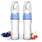 Matyz 2 Pcs Silicone Baby Food Dispensing Spoon (Blue, 4Oz/120Ml) Squeeze Feeder With Spoon - Spoon Bottle For Baby - Baby Spoon