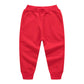 Haxico Unisex Kids Solid Cotton Drawstring Waist Winter Pants Toddler Baby Bottoms Active Sweatpants Red, 100(3T)