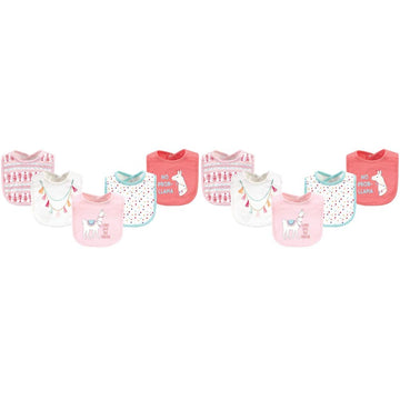 Little Treasure Unisex Baby Cotton Bibs, Llama, One Size