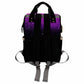 Artsadd Custom Diaper Bag With Thermal Pockets, Purple Glitter Dot Travel Shoulder Bag Customized Laptop Backpack With Name Casu