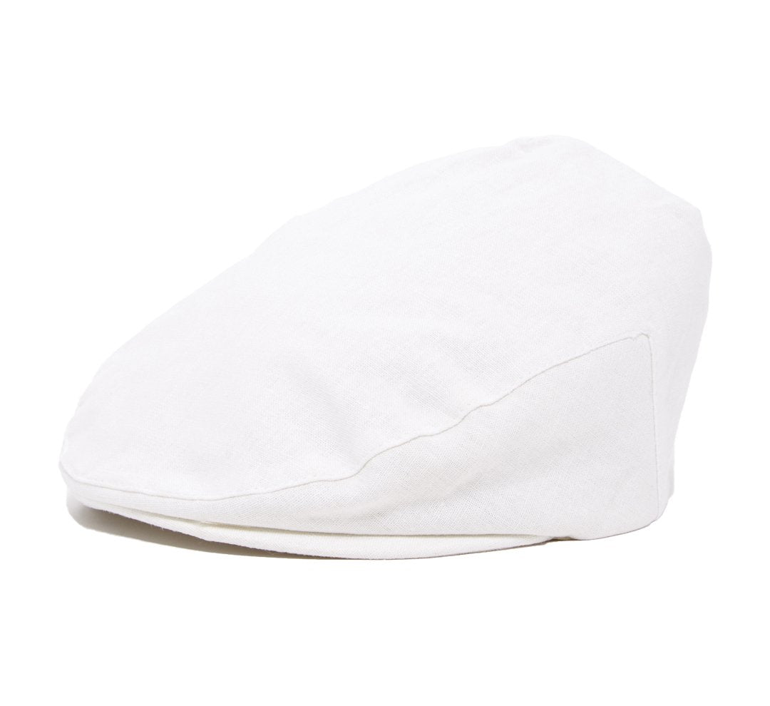 Born To Love Newborn Toddler White Baptism Scally Cap Baby Christening Hat Jeff Driver Cap Xs 12 To 18M, 48Cm