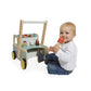 Janod - Janod - Wooden Pull-Along Ice Cream Cart/Trolley - 4 Ice Creams Included - Silent Wheels - Anti-Tip System - FSC-Certifi