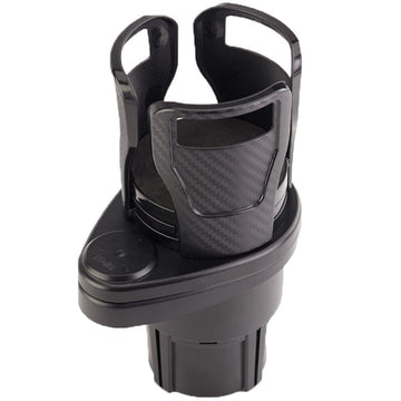 Universal Vehicle Cup Holder Expander 2in1 with Organizer | Adjustable Drink Holder for Large Bottles, Coffee Mugs & Tumblers 