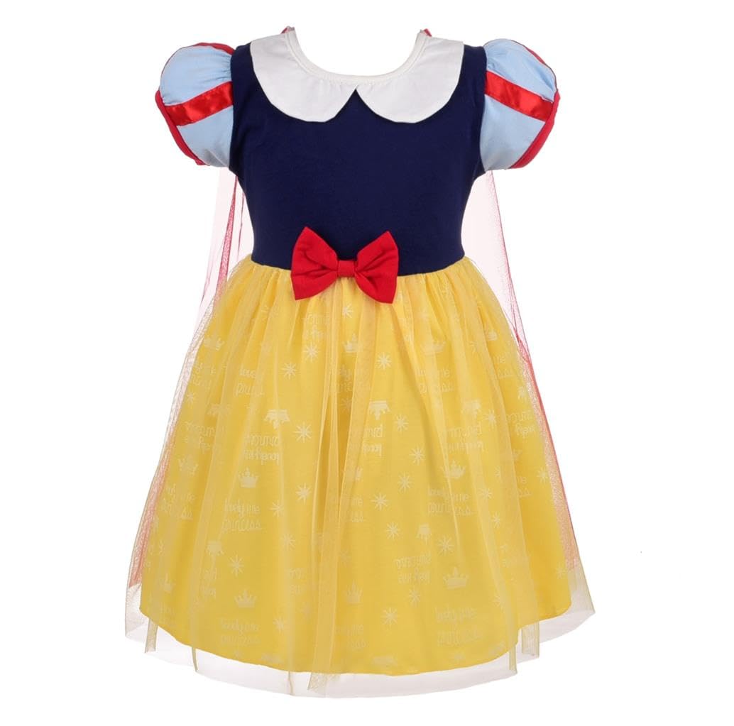 Dressy Daisy Princess Dress Up Clothes Halloween Fancy Party Tulle Skirt Summer Outfit With Cape For Toddler Girls Size 5T, Styl