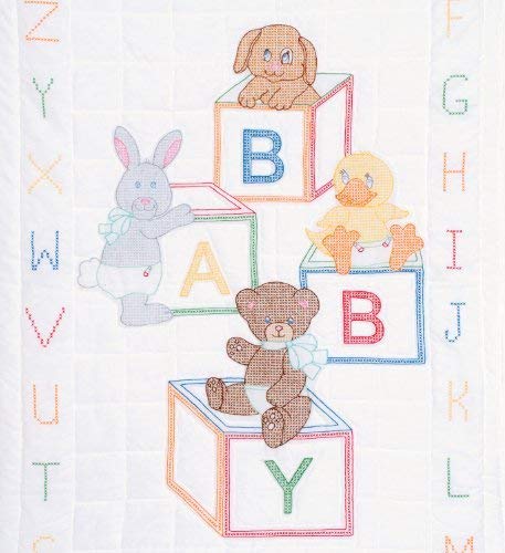 Jack Dempsey Needle Art Baby Blocks Crib Quilt Top