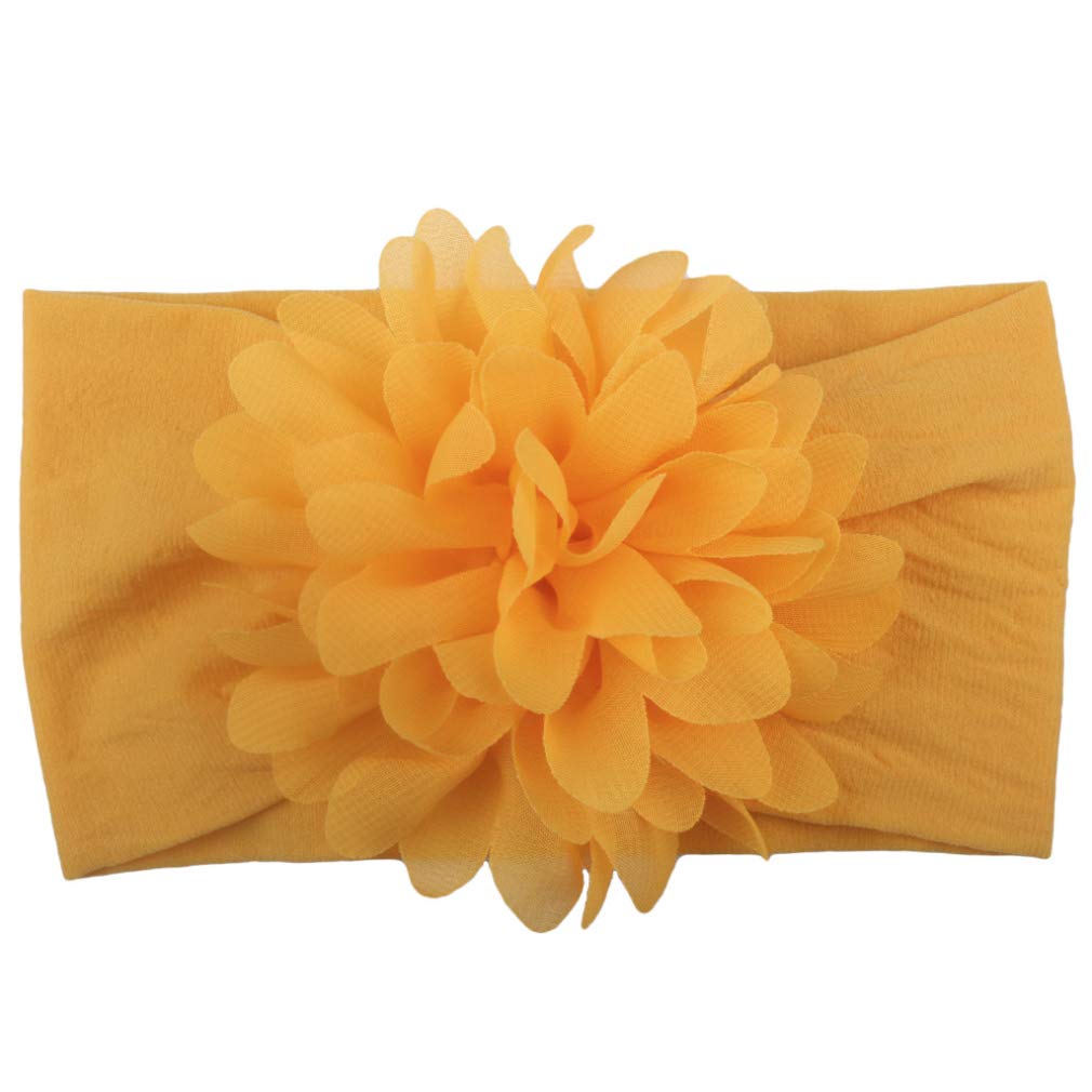Toptim Baby Head Wrap Chiffon Flowers Newborn Infant Soft Nylon Headbands