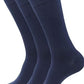 The Baby Company Kids Unisex Cotton School Socks (Calf/Full Length) Navy Blue Color (Pack Of 3) (1214 Years)